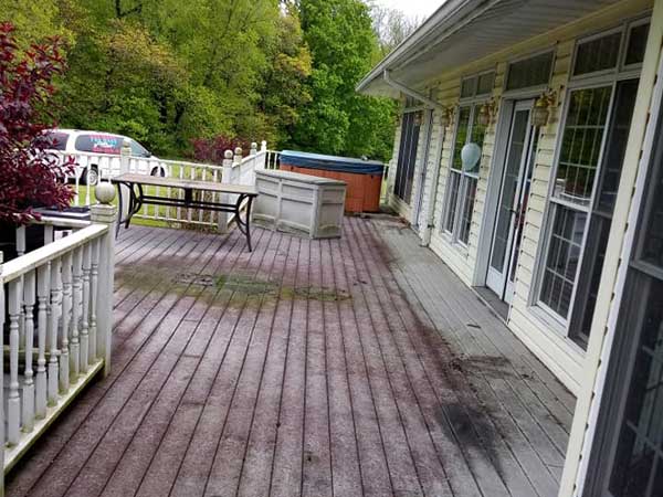 Deck & Fence Cleaning before