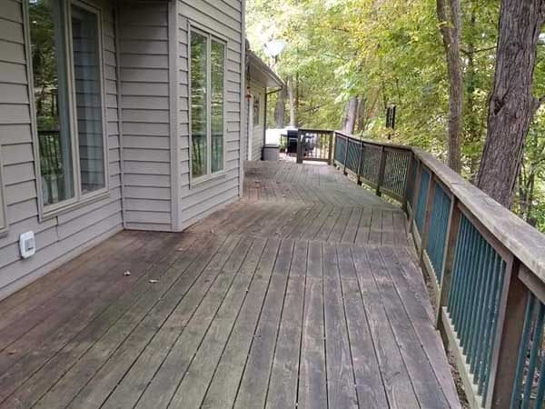 Deck & Fence Cleaning before