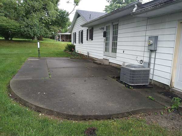 Driveway & Patio Cleaning before